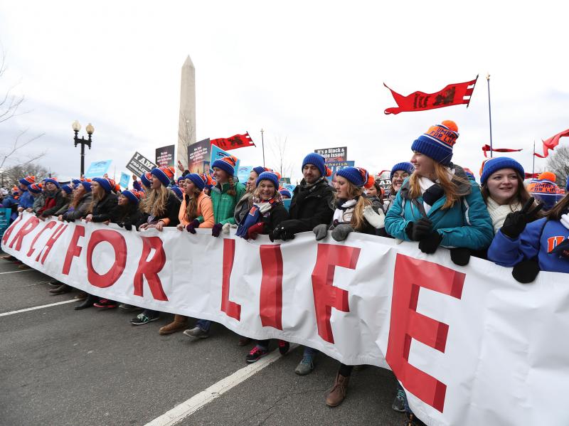 People in the March for Life near the National Mall in Washington, D.C., on Jan. 27. People in the March for Life near the National Mall in Washington, D.C., on Jan. 27.