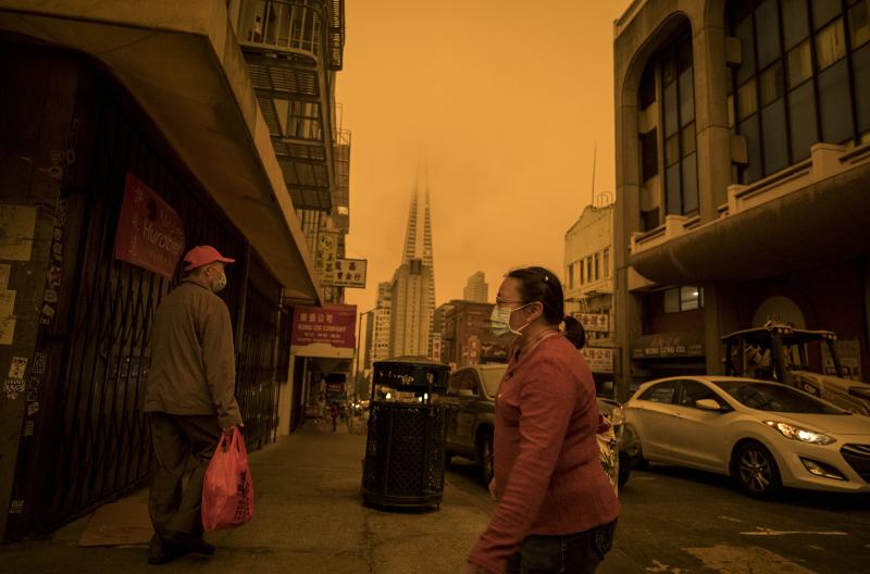 Pollution is a global problem. Above: Stockton Street in the Chinatown district of San Francisco on Sept. 9, a time when air quality was affected by wind and wildfires. Pollution is a global problem. Above: Stockton Street in the Chinatown district of San Francisco on Sept. 9, a time when air quality was affected by wind and wildfires.