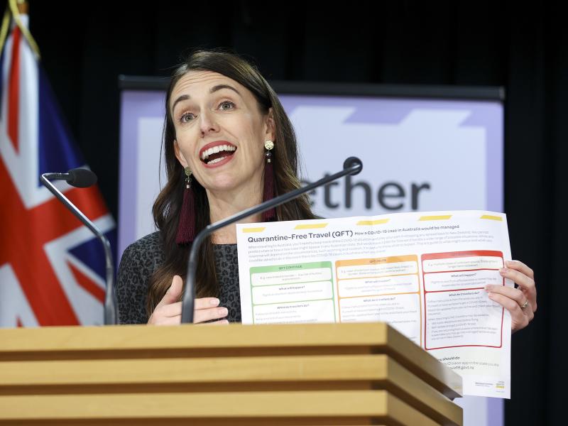 Prime Minister Jacinda Ardern announced that quarantine-free travel between New Zealand and Australia will start on April 19. Prime Minister Jacinda Ardern announced that quarantine-free travel between New Zealand and Australia will start on April 19.