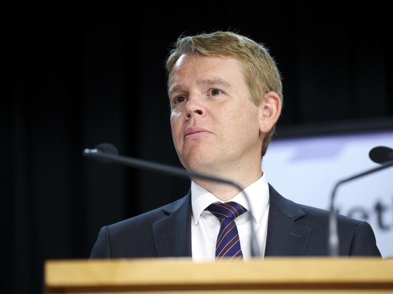 New Zealand Minister for COVID-19 Response Chris Hipkins looks on during a news conference at Parliament last month where he and Prime Minister Jacinda Ardern announced plans for a quarantine-free "travel bubble" between New Zealand and Australia. New Zealand Minister for COVID-19 Response Chris Hipkins looks on during a news conference at Parliament last month where he and Prime Minister Jacinda Ardern announced plans for a quarantine-free "travel bubble" between New Zealand and Australia.
