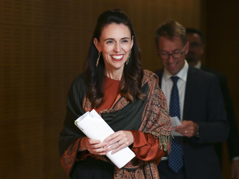 New Zealand Prime Minister Jacinda Ardern, pictured on Wednesday, announced on Thursday that the country's schools will offer free period products starting later this year. New Zealand Prime Minister Jacinda Ardern, pictured on Wednesday, announced on Thursday that the country's schools will offer free period products starting later this year.