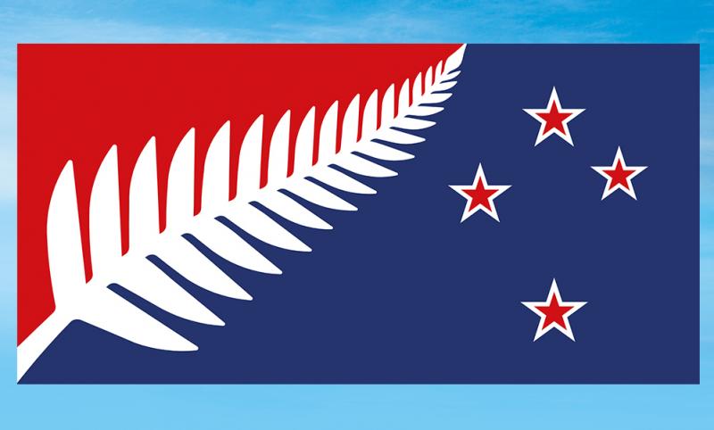 The "Silver Fern (Red, White and Blue)" design is nearly identical to the winning alternative design, and is by the same designer, Kyle Lockwood. The red represents "heritage and sacrifices made," he says. The "Silver Fern (Red, White and Blue)" design is nearly identical to the winning alternative design, and is by the same designer, Kyle Lockwood. The red represents "heritage and sacrifices made," he says.