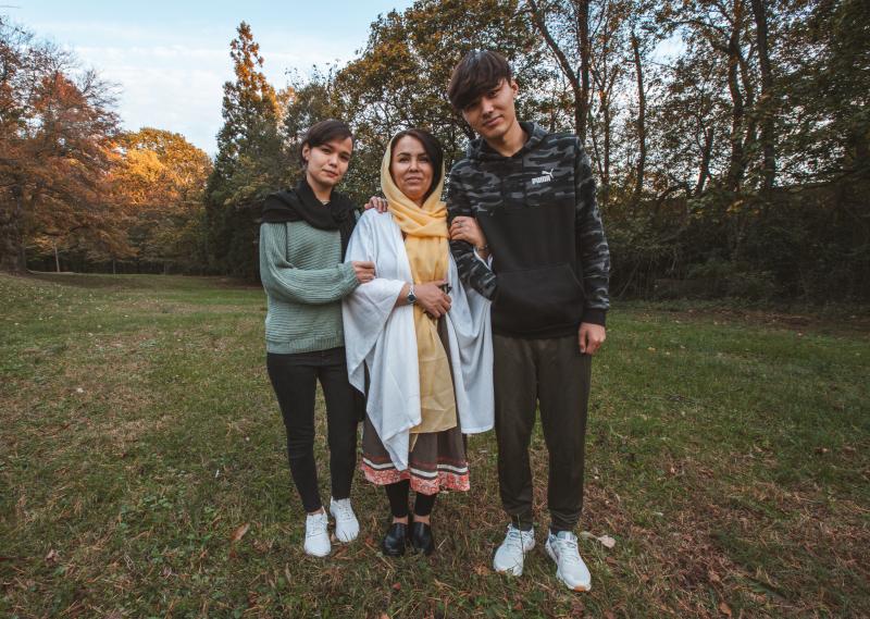 Zahra Yagana, her daughter Parisa and son Jawed spent close to two months at Fort McCoy in western Wisconsin. Zahra Yagana, her daughter Parisa and son Jawed spent close to two months at Fort McCoy in western Wisconsin.