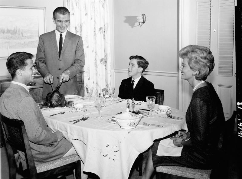 A scene from the TV show Leave It To Beaver. The 1950s emphasized the importance of a happy nuclear family — and in popular media, the dining table often became a place to showcase these idealized dynamics. A scene from the TV show Leave It To Beaver. The 1950s emphasized the importance of a happy nuclear family — and in popular media, the dining table often became a place to showcase these idealized dynamics.