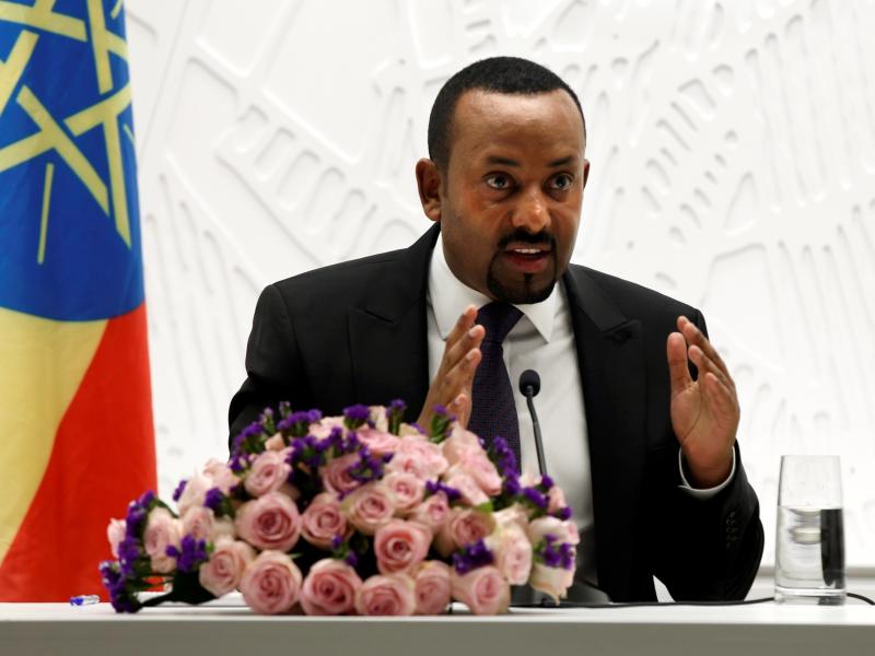 Prime Minister of Ethiopia, Abiy Ahmed speaks during a news conference on general elections in Addis Ababa, Ethiopia, in August. Prime Minister of Ethiopia, Abiy Ahmed speaks during a news conference on general elections in Addis Ababa, Ethiopia, in August.