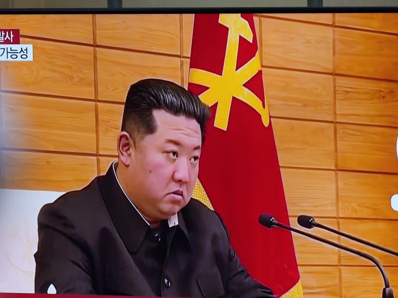 A TV screen shows a news program reporting about North Korea's missile launch with file footage of North Korean leader Kim Jong Un, at a train station in Seoul, South Korea, Wednesday, May 25, 2022. A TV screen shows a news program reporting about North Korea's missile launch with file footage of North Korean leader Kim Jong Un, at a train station in Seoul, South Korea, Wednesday, May 25, 2022.