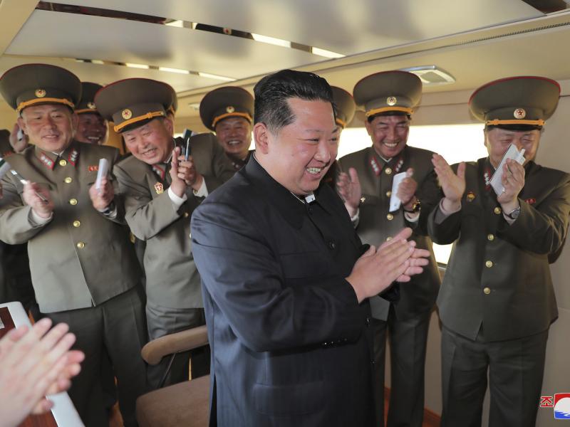 This undated photo provided Sunday, April 17, 2022, by the North Korean government shows its leader Kim Jong Un at an undisclosed location in North Korea. This undated photo provided Sunday, April 17, 2022, by the North Korean government shows its leader Kim Jong Un at an undisclosed location in North Korea.