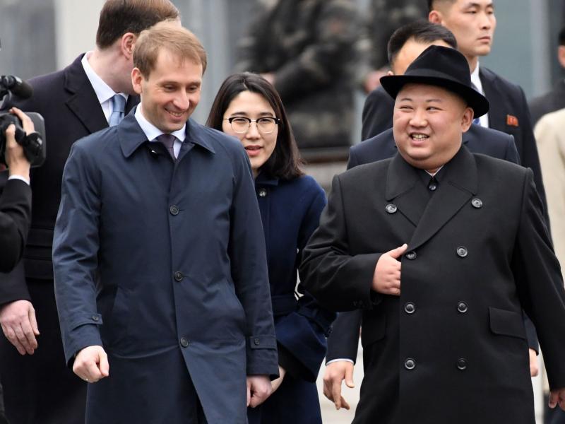 North Korean leader Kim Jong Un arrives at the railway station in the far-eastern Russian port of Vladivostok on April 24. North Korean leader Kim Jong Un arrives at the railway station in the far-eastern Russian port of Vladivostok on April 24.