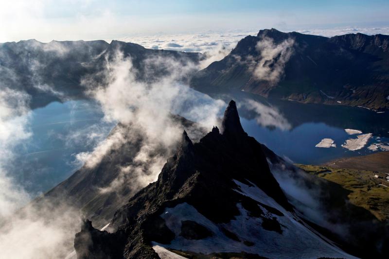 Mount Paektu, which sits on the border with China, is known in North Korea as the "sacred mountain of revolution" and considered the legendary birthplace of Kim Jong Il and Korean culture. Mount Paektu, which sits on the border with China, is known in North Korea as the "sacred mountain of revolution" and considered the legendary birthplace of Kim Jong Il and Korean culture.
