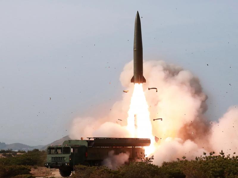 North Korea's latest short-range missile, tested on May 4, looks similar to Russia's Iskander missile. North Korea describes it as a "tactical guided weapon." North Korea's latest short-range missile, tested on May 4, looks similar to Russia's Iskander missile. North Korea describes it as a "tactical guided weapon."