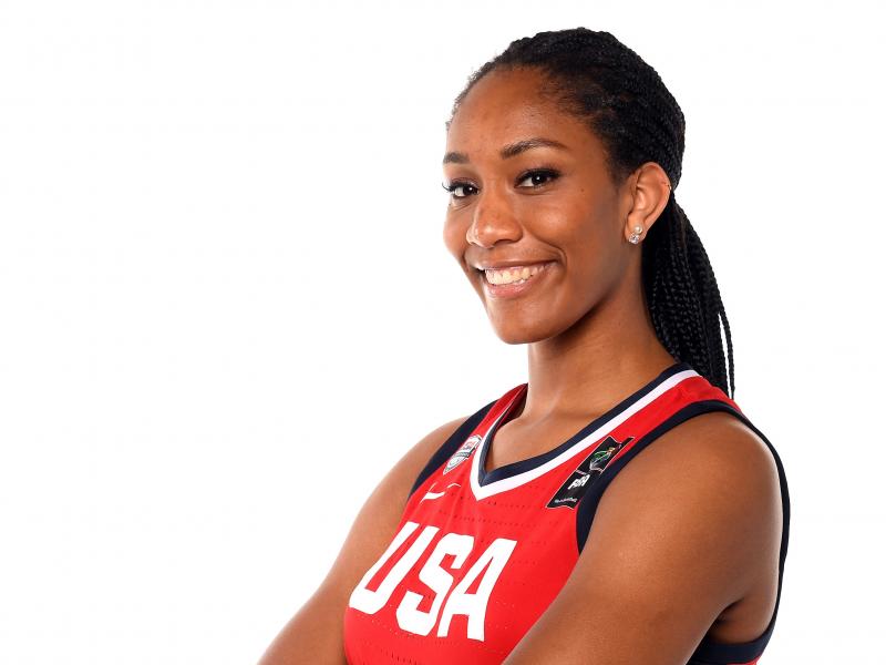 A'ja Wilson poses for a portrait during the Team USA Tokyo 2020 Olympics photo shoot on Nov. 20, 2019 in West Hollywood, Calif. A'ja Wilson poses for a portrait during the Team USA Tokyo 2020 Olympics photo shoot on Nov. 20, 2019 in West Hollywood, Calif.
