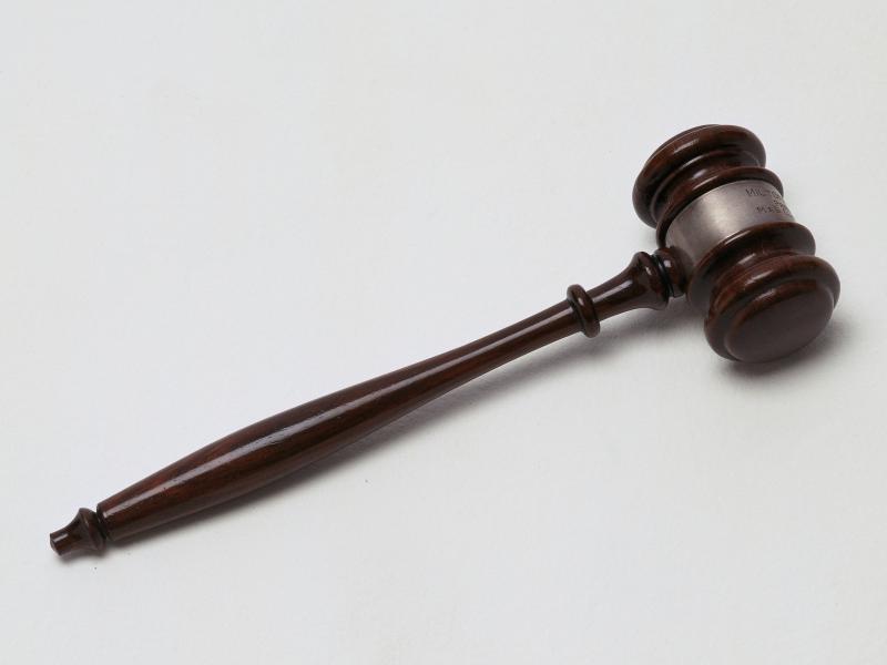 Gavel, as found in a courtroom. Gavel, as found in a courtroom.