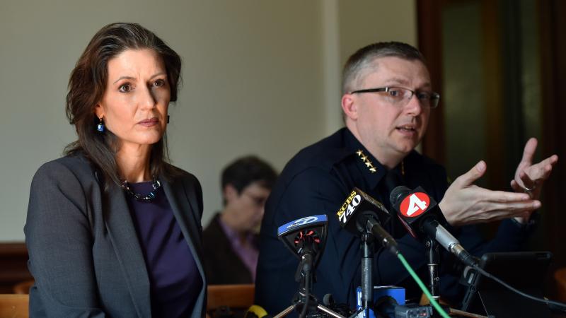 Oakland Mayor Libby Schaaf and then-Police Chief Sean Whent in May 2015. Whent resigned in June 2016 amid fallout from a scandal involving officers having sex with an underage prostitute. The city will pay a settlement of nearly $1 million to the young wo Oakland Mayor Libby Schaaf and then-Police Chief Sean Whent in May 2015. Whent resigned in June 2016 amid fallout from a scandal involving officers having sex with an underage prostitute. The city will pay a settlement of nearly $1 million to the young wo