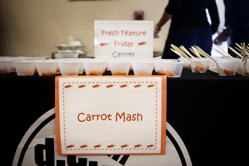 Samples of carrots cooked three ways are placed on a table for the kids at Walker-Jones Educational Campus, in Washington, D.C., to sample after they have finished lunch. The crowd favorite will later end up on the school lunch menu. Samples of carrots cooked three ways are placed on a table for the kids at Walker-Jones Educational Campus, in Washington, D.C., to sample after they have finished lunch. The crowd favorite will later end up on the school lunch menu.