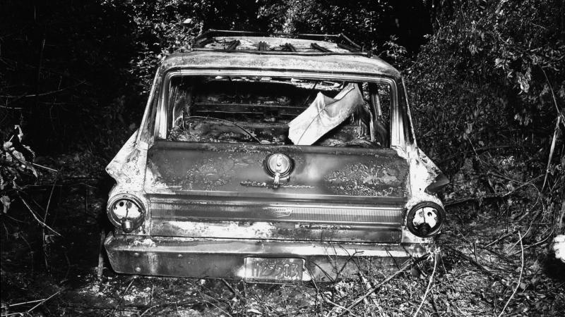 In this picture released by the FBI and the State of Mississippi Attorney General's Office, the burned-out station wagon that slain civil rights workers James Chaney, Andrew Goodman and Michael Schwerner were driving in is seen in June 1964 in the Bogue C In this picture released by the FBI and the State of Mississippi Attorney General's Office, the burned-out station wagon that slain civil rights workers James Chaney, Andrew Goodman and Michael Schwerner were driving in is seen in June 1964 in the Bogue C