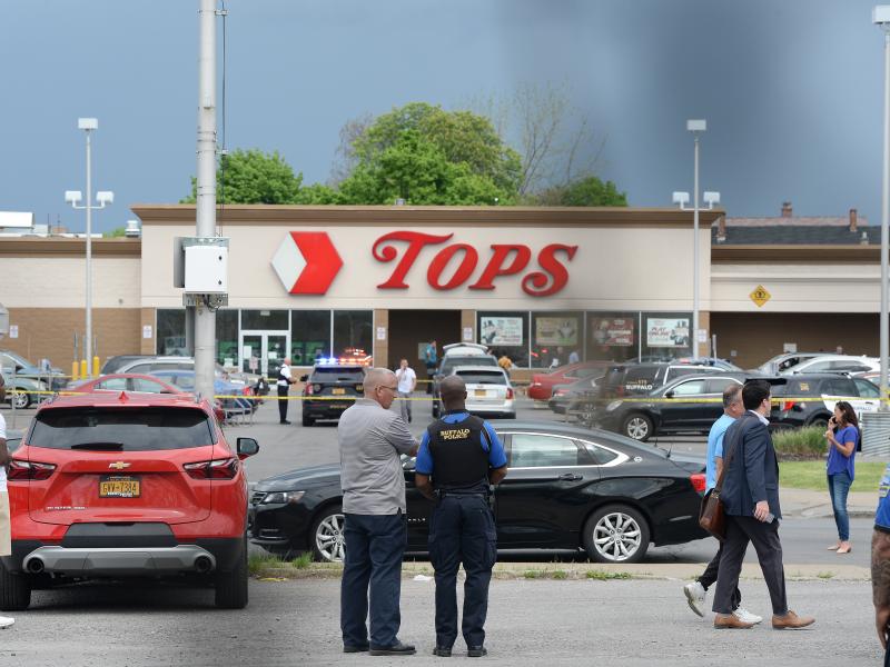 A gunman shot 13 people, killing 10, at a Buffalo supermarket in what authorities say was a racially motivated hate crime. A gunman shot 13 people, killing 10, at a Buffalo supermarket in what authorities say was a racially motivated hate crime.