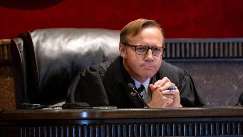 Judge Thad Balkman listens to statements from the defense during a hearing last month in Norman, Okla. Judge Thad Balkman listens to statements from the defense during a hearing last month in Norman, Okla.