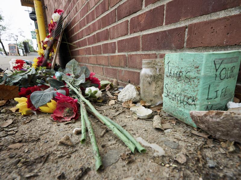 The site of James Scurlock's shooting death in Omaha, Neb., is still being preserved as a memorial in mid-September. On Tuesday, a grand jury indicted Jake Gardner in the killing, handing down four charges including manslaughter. The site of James Scurlock's shooting death in Omaha, Neb., is still being preserved as a memorial in mid-September. On Tuesday, a grand jury indicted Jake Gardner in the killing, handing down four charges including manslaughter.