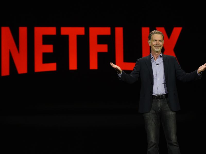 Netflix CEO Reed Hastings delivers a keynote address at CES 2016 in Las Vegas. He has admitted facing Amazon in video is a challenge. Netflix CEO Reed Hastings delivers a keynote address at CES 2016 in Las Vegas. He has admitted facing Amazon in video is a challenge.