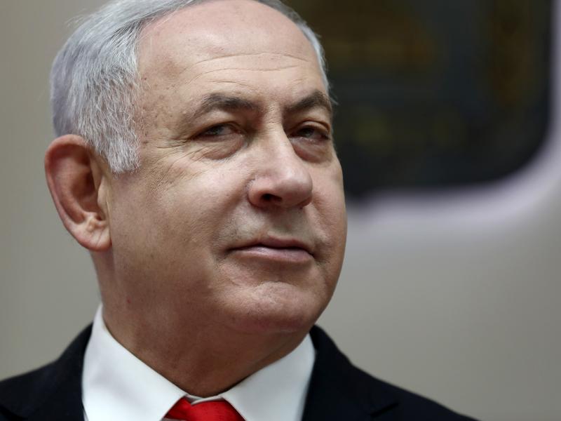 Israeli Prime Minister Benjamin Netanyahu chairs the weekly Cabinet meeting at his office in Jerusalem on Sunday. Israeli Prime Minister Benjamin Netanyahu chairs the weekly Cabinet meeting at his office in Jerusalem on Sunday.