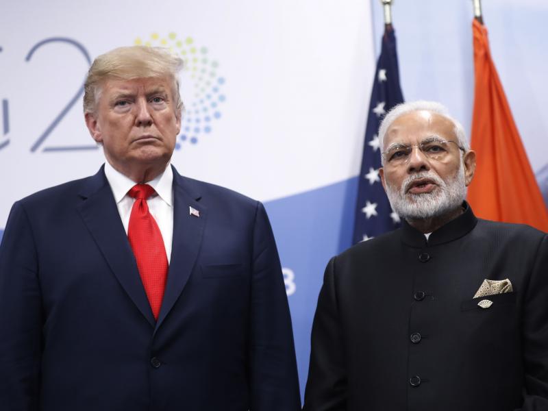 President Trump, shown here with India's Prime Minister Narendra Modi at the Group of 20 meeting in Buenos Aires last November, will be meeting the Indian leader again at the Osaka G-20 on Friday, amid rising trade tensions. President Trump, shown here with India's Prime Minister Narendra Modi at the Group of 20 meeting in Buenos Aires last November, will be meeting the Indian leader again at the Osaka G-20 on Friday, amid rising trade tensions.
