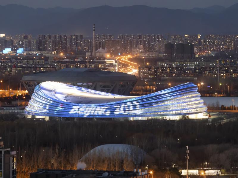 The National Speed Skating Oval, also known as the Ice Ribbon, is the venue for speed skating events at the Beijing 2022 Winter Olympics. The National Speed Skating Oval, also known as the Ice Ribbon, is the venue for speed skating events at the Beijing 2022 Winter Olympics.