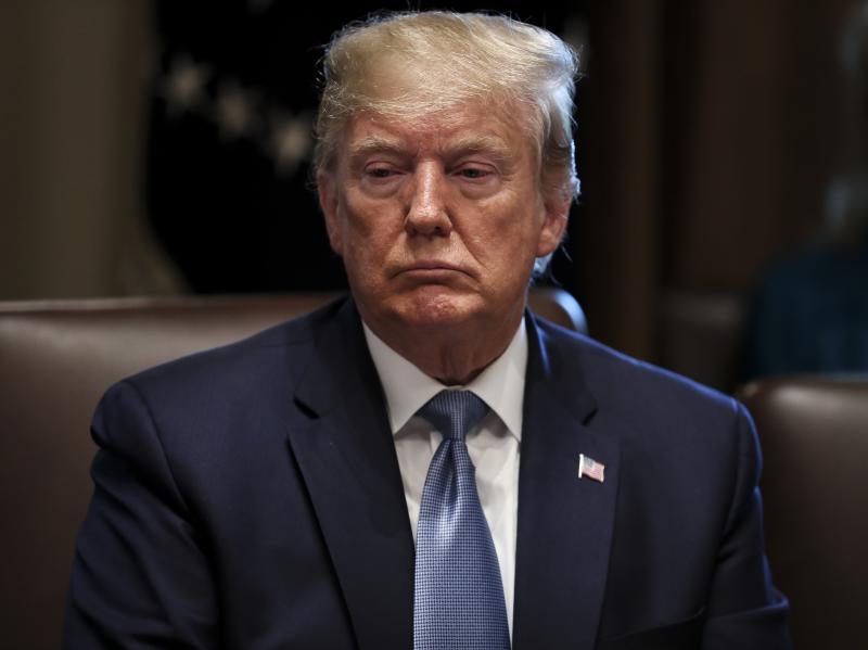 President Trump listens during a meeting in the Cabinet Room of the White House in Washington, D.C., on Tuesday. President Trump listens during a meeting in the Cabinet Room of the White House in Washington, D.C., on Tuesday.