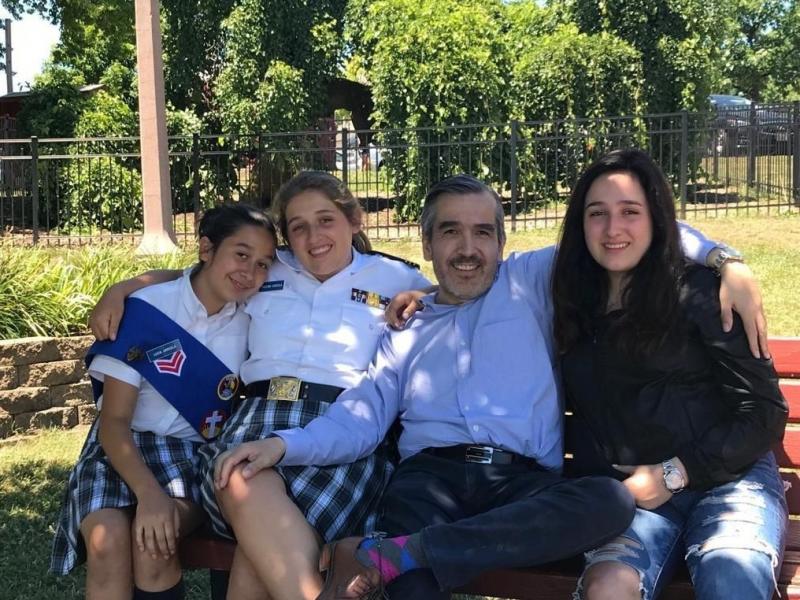 Lucio Arreola and his daughters Lucia (from left), Paulina and Maria. Lucio Arreola and his daughters Lucia (from left), Paulina and Maria.