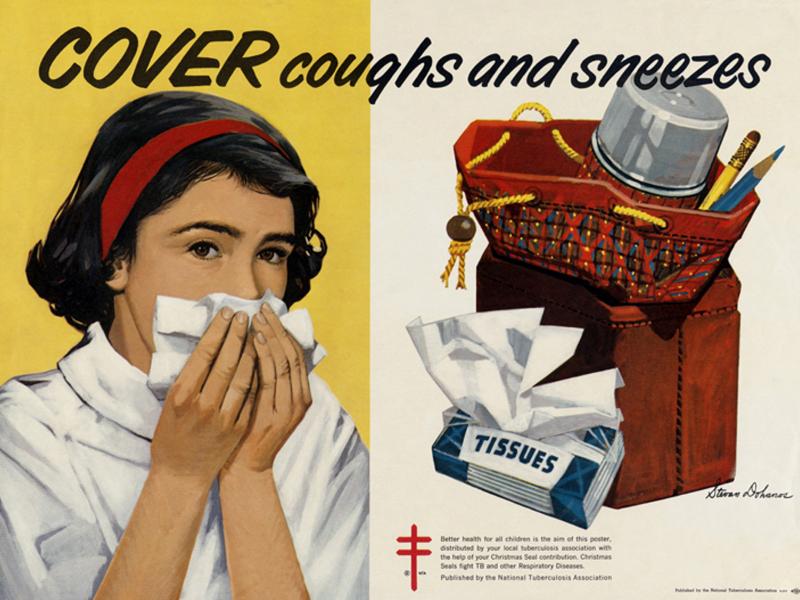 A 1960s health poster from the National Tuberculosis Association indicates that TB was still a problem in the U.S. in that decade. A 1960s health poster from the National Tuberculosis Association indicates that TB was still a problem in the U.S. in that decade.