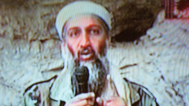 Osama bin Laden is seen at an undisclosed location in a television image broadcast on Oct. 7, 2001. Osama bin Laden is seen at an undisclosed location in a television image broadcast on Oct. 7, 2001.