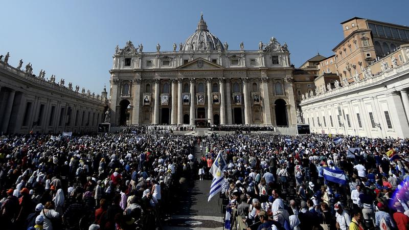 A mass for a canonization ceremony of Pope Paul VI and the martyred Salvadoran Archbishop Oscar Romero, as well as five other people, was in St Peter's Square at the Vatican, on Sunday. A mass for a canonization ceremony of Pope Paul VI and the martyred Salvadoran Archbishop Oscar Romero, as well as five other people, was in St Peter's Square at the Vatican, on Sunday.