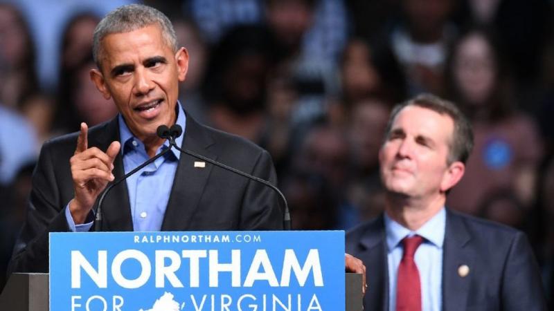 Former President Obama speaks during a campaign rally for Democratic gubernatorial nominee Ralph Northam in Richmond, Va. Former President Obama speaks during a campaign rally for Democratic gubernatorial nominee Ralph Northam in Richmond, Va.