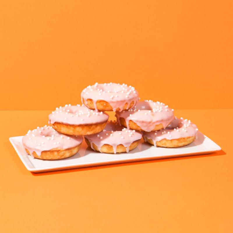 Baked crema Mexicana doughnuts with a blood orange glaze, as featured in the food blog Chicano Eats. On his bilingual blog, Esteban Castillo shares traditional and fusion Mexican recipes. The blog has a stunning, minimalist aesthetic meant to challenge th Baked crema Mexicana doughnuts with a blood orange glaze, as featured in the food blog Chicano Eats. On his bilingual blog, Esteban Castillo shares traditional and fusion Mexican recipes. The blog has a stunning, minimalist aesthetic meant to challenge th