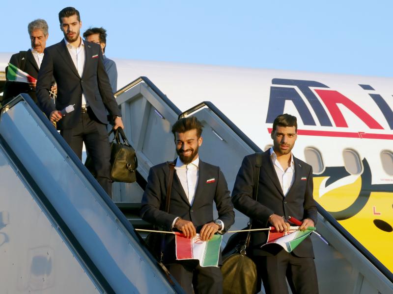 The Iranian team arrives at Moscow's Vnukovo International Airport last week. The Iranian team arrives at Moscow's Vnukovo International Airport last week.