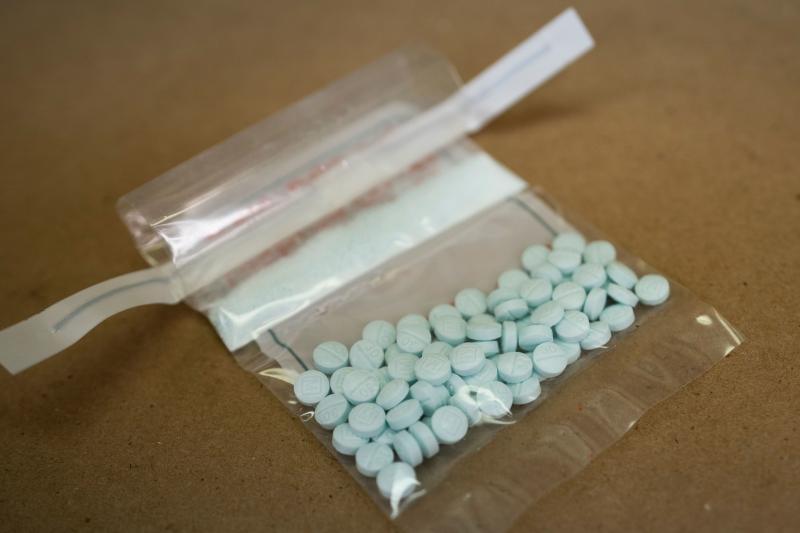 Tablets believed to be laced with fentanyl are displayed at the Drug Enforcement Administration Northeast Regional Laboratory on Oct. 8, 2019, in New York. According to the DEA, one drug that remains widely available in much of the U.S. is fentanyl, a syn Tablets believed to be laced with fentanyl are displayed at the Drug Enforcement Administration Northeast Regional Laboratory on Oct. 8, 2019, in New York. According to the DEA, one drug that remains widely available in much of the U.S. is fentanyl, a syn