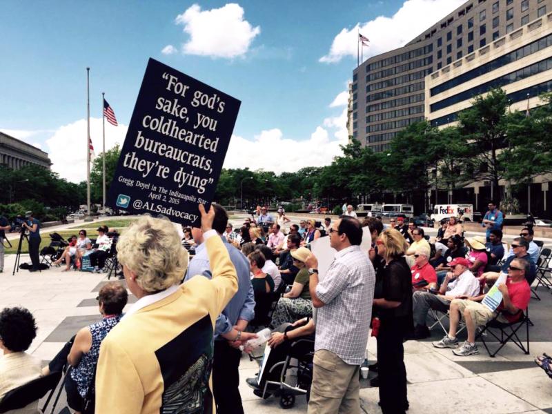 ALS patients and their families rallied for expanded access to experimental drugs in Washington, D.C. on May 11, 2015. ALS patients and their families rallied for expanded access to experimental drugs in Washington, D.C. on May 11, 2015.