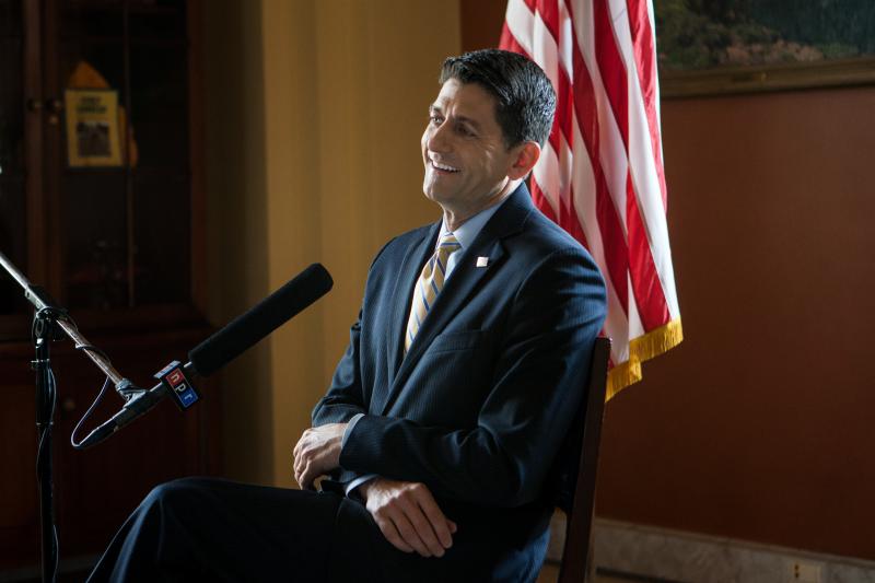 NPR's Steve Inskeep interviews Speaker of the House Paul Ryan in the speaker's conference room at the U.S. Capitol in Washington, D.C. NPR's Steve Inskeep interviews Speaker of the House Paul Ryan in the speaker's conference room at the U.S. Capitol in Washington, D.C.