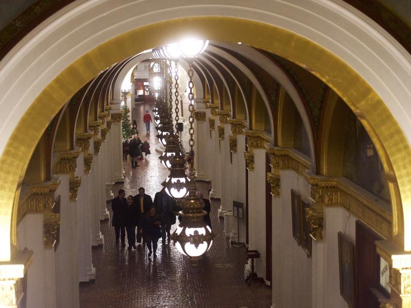 Visitors walk the hallway inside the Pennsylvania Capitol near the House of Representatives chamber. A Republican lawmaker wants to impeach four of the state Supreme Court's justices who ruled that the congressional map be redrawn in time for the 2018 mid Visitors walk the hallway inside the Pennsylvania Capitol near the House of Representatives chamber. A Republican lawmaker wants to impeach four of the state Supreme Court's justices who ruled that the congressional map be redrawn in time for the 2018 mid