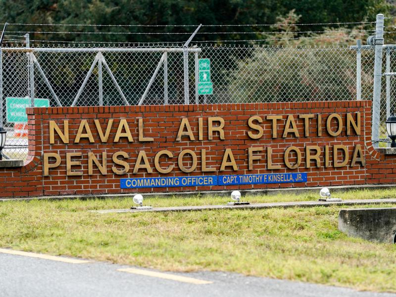 A gunman killed three people and injured eight others at Pensacola Naval Air Station on Friday. It was the second shooting on a U.S. Naval Base in a week. A gunman killed three people and injured eight others at Pensacola Naval Air Station on Friday. It was the second shooting on a U.S. Naval Base in a week.