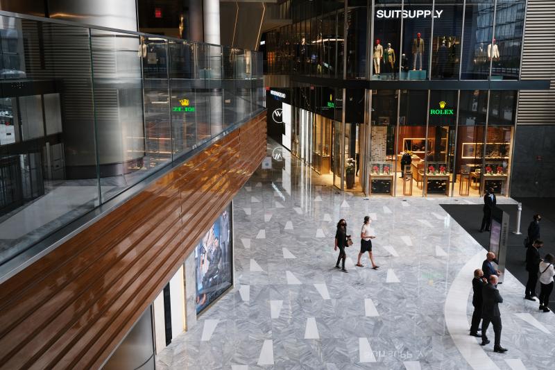 People walk through the newly reopened mall at Hudson Yards in New York. U.S. shoppers spent more prudently in August and retail sales grew a tepid 0.6% from July. People walk through the newly reopened mall at Hudson Yards in New York. U.S. shoppers spent more prudently in August and retail sales grew a tepid 0.6% from July.
