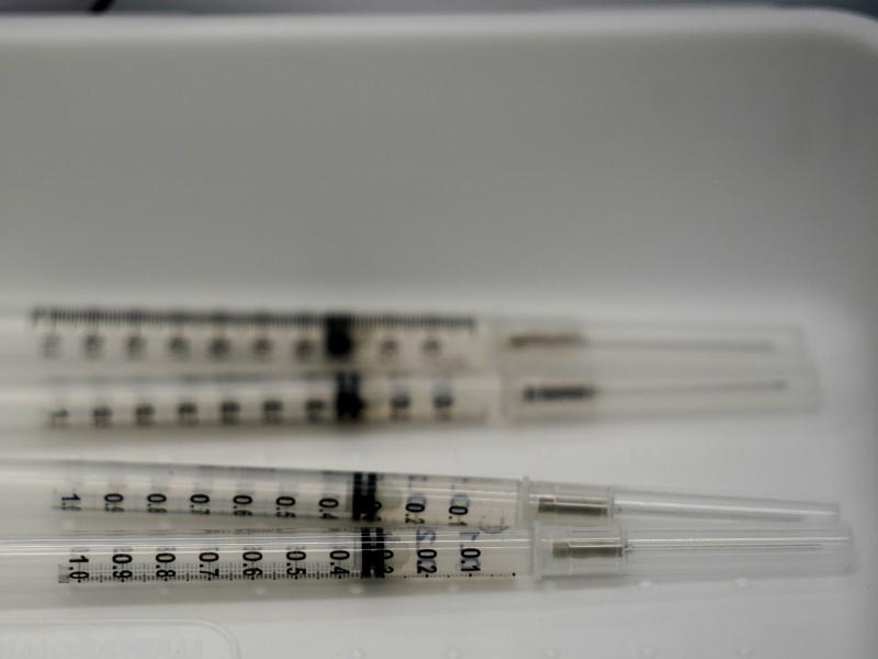 Syringes filled with the Pfizer-BioNTech COVID-19 vaccine are shown in April at the Christine E. Lynn Rehabilitation Center in Miami. Syringes filled with the Pfizer-BioNTech COVID-19 vaccine are shown in April at the Christine E. Lynn Rehabilitation Center in Miami.