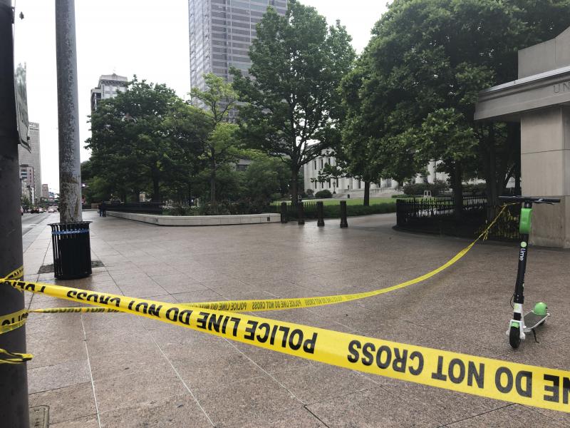 Police tape marks the corner of the Ohio Statehouse in Columbus last May after protests over the death of George Floyd. Columbus Police are investigating the shooting death of a Black man last week by a Franklin County Sheriff's deputy. Police tape marks the corner of the Ohio Statehouse in Columbus last May after protests over the death of George Floyd. Columbus Police are investigating the shooting death of a Black man last week by a Franklin County Sheriff's deputy.