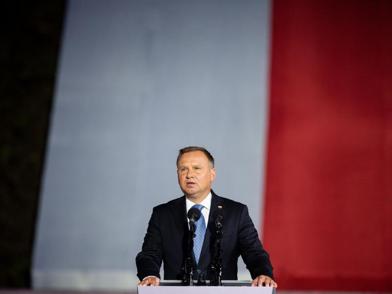Polish President Andrzej Duda speaks to a crowd in September. Duda is in isolation after testing for the coronavirus. Polish President Andrzej Duda speaks to a crowd in September. Duda is in isolation after testing for the coronavirus.
