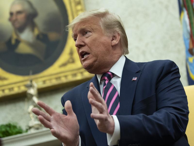 Views on impeachment are nearly evenly split, according to a new NPR/PBS NewsHour/Marist Poll, with 48% against and 47% in support. Above, President Trump speaks in the Oval Office on Dec. 13. Views on impeachment are nearly evenly split, according to a new NPR/PBS NewsHour/Marist Poll, with 48% against and 47% in support. Above, President Trump speaks in the Oval Office on Dec. 13.