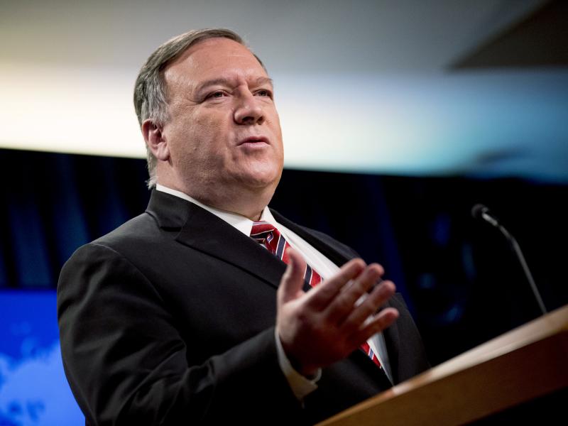 Secretary of State Mike Pompeo speaks at a news conference at the State Department in Washington, D.C., on April 29. Pompeo criticized the World Health Organization on Monday for not inviting Taiwan to its assembly. Secretary of State Mike Pompeo speaks at a news conference at the State Department in Washington, D.C., on April 29. Pompeo criticized the World Health Organization on Monday for not inviting Taiwan to its assembly.