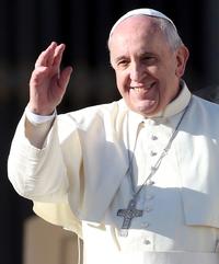 Pope Francis waves to the faithful as he arrives in St. Peter's Square for his weekly audience, on Dec. 17, in Vatican City. Even among non-Catholics, the pope's popularity is high. Pope Francis waves to the faithful as he arrives in St. Peter's Square for his weekly audience, on Dec. 17, in Vatican City. Even among non-Catholics, the pope's popularity is high.