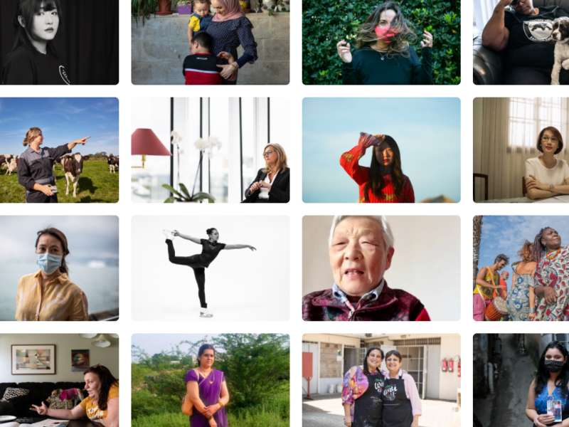 Grid of Women in Pandemic photos Grid of Women in Pandemic photos