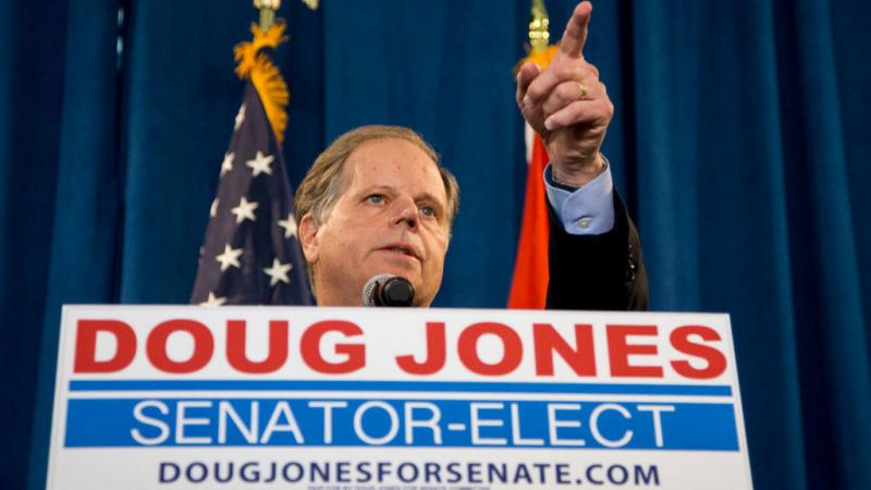 Senator-elect Doug Jones, D-Ala., speaks to the press last week after his win in the Alabama special election. Senator-elect Doug Jones, D-Ala., speaks to the press last week after his win in the Alabama special election.