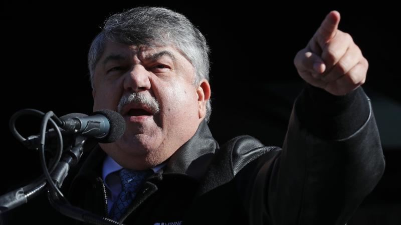 AFL-CIO leader Richard Trumka addresses a 2019 rally in Washington, D.C. He had been president of the federation since 2009. AFL-CIO leader Richard Trumka addresses a 2019 rally in Washington, D.C. He had been president of the federation since 2009.