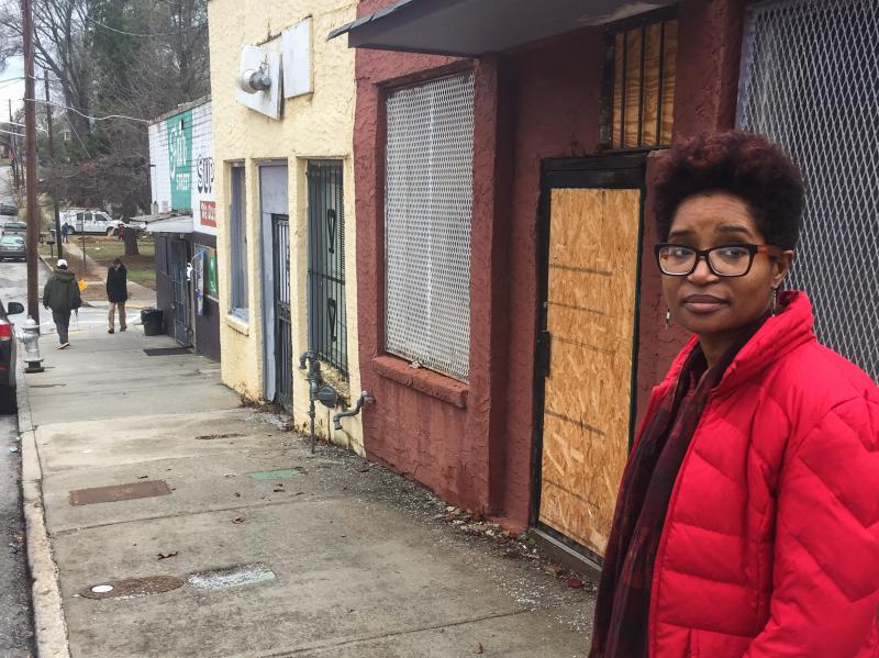Keitra Bates stands in front of the building she plans to turn into Marddy's shared kitchen and marketplace. Keitra Bates stands in front of the building she plans to turn into Marddy's shared kitchen and marketplace.